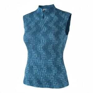 Blue Y2K Textured Sleeveless Top